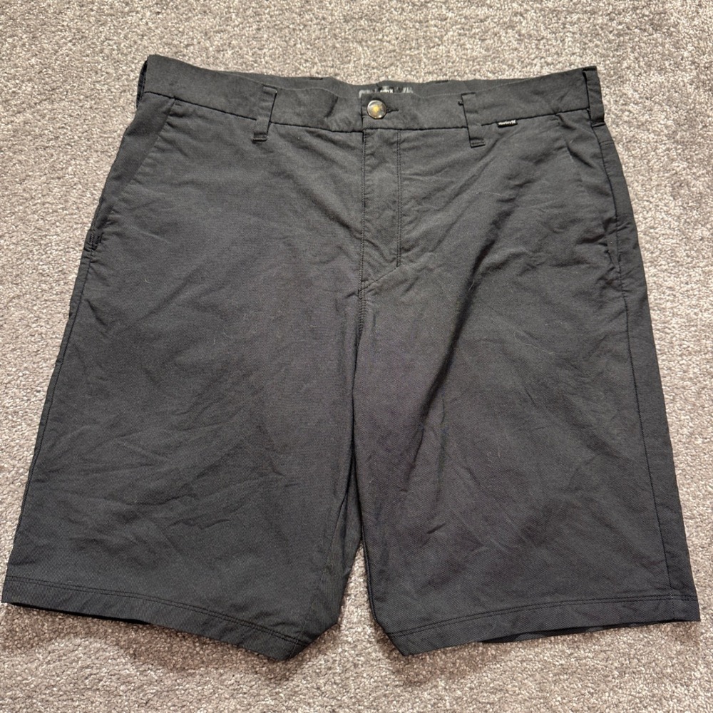 Hurley Shorts Mens 34 Black Tech Performance Surf Board Short Swim Trunks Beach